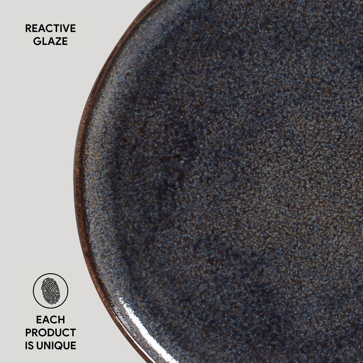 Stoneware Dinner Plate: Titanium